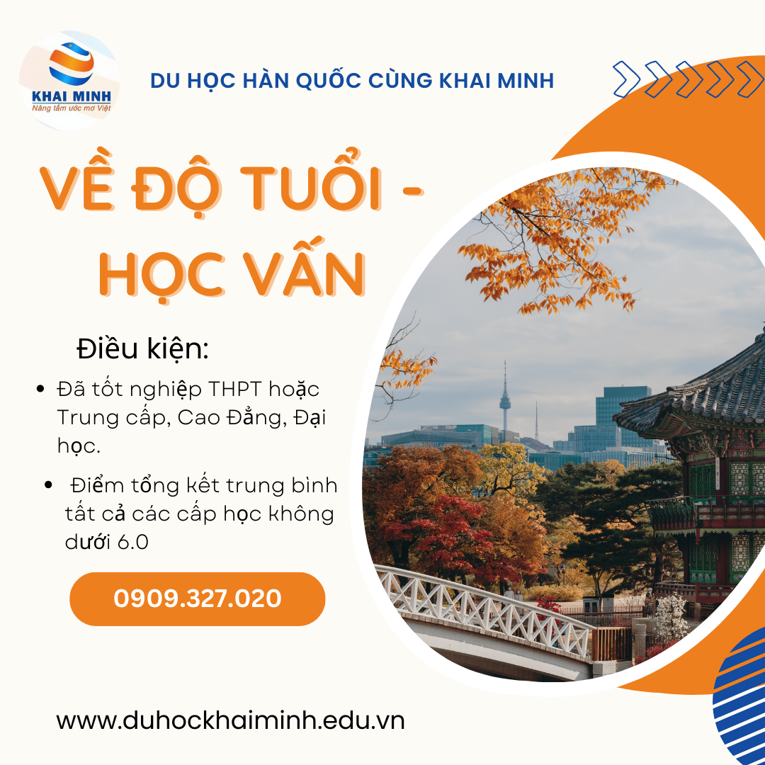 điều kiện du học hàn quốc mới nhất 