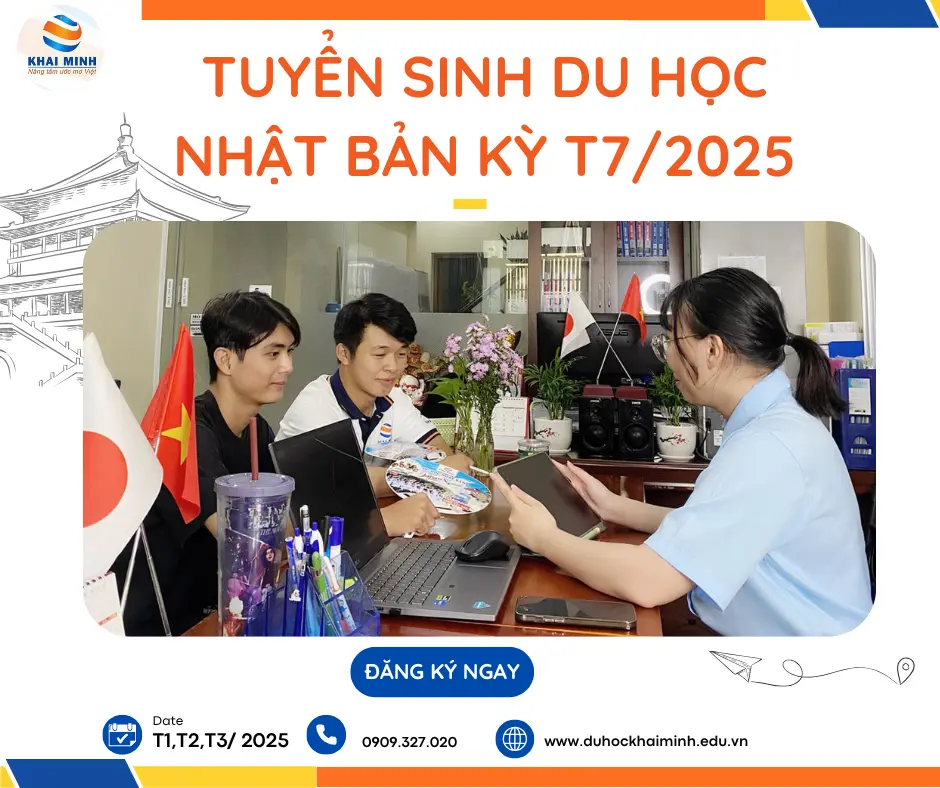 TUYỂN SINH DU HỌC NHẬT BẢN THÁNG 7/2025